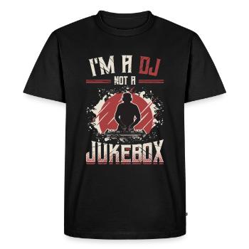 Je suis un DJ, pas un disc-jockey de juke-box - T-shirt Premium bio Homme - noir - Devant - Nico (187cm)