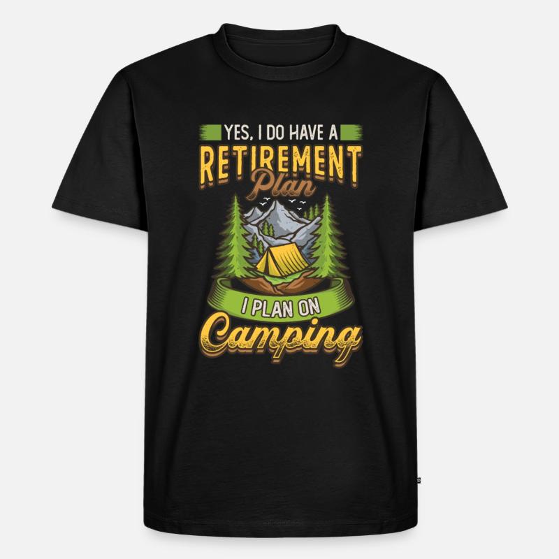 Ruhestandsplan Camping, Ruhestandscamper. - Männer Premium Bio T-Shirt - Schwarz