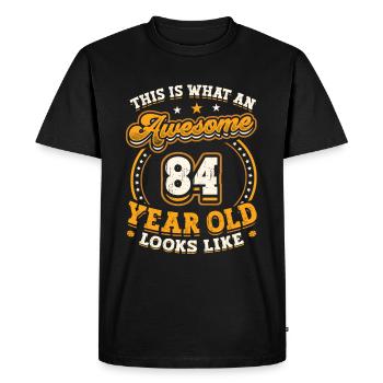 Voilà à quoi ressemble un grand homme de 84 ans. - T-shirt Premium bio Homme - noir - Devant - Nico (187cm)