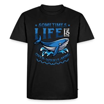 Sometimes life is too good to be true - Men's Premium Organic T-Shirt - black - Front - Nico (187cm)