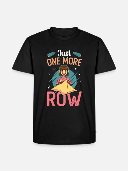 Only a row of crochet - Men's Premium Organic T-Shirt - black