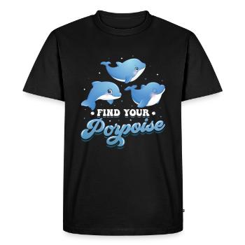 Trouvez votre marsouin Biologiste marin Dauphin - T-shirt Premium bio Homme - noir - Devant - Nico (187cm)