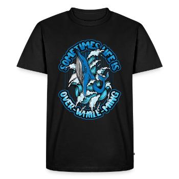 Sometimes life is too good to be true - Men's Premium Organic T-Shirt - black - Front - Nico (187cm)