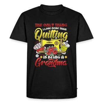 Sewing Quilter Grandma Quilting - Men's Premium Organic T-Shirt - black - Front - Nico (187cm)