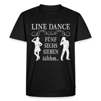 Linedance Vêtements Femmes Country Line dance - T-shirt Premium bio Homme - noir - Devant - Nico (187cm)