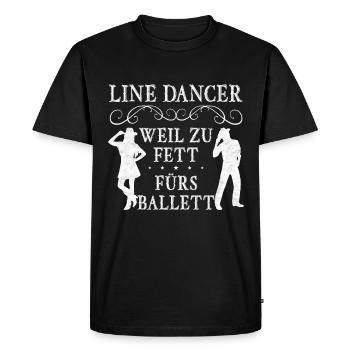 Linedance Vêtements Femmes Country Line dance - T-shirt Premium bio Homme - noir - Devant - Nico (187cm)