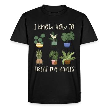 Best Gardener House plant Plant Baby, Plant Parent - Men's Premium Organic T-Shirt - black - Front - Nico (187cm)