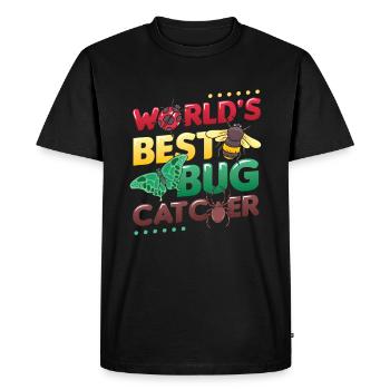 Le meilleur chasseur d’insectes au monde - T-shirt Premium bio Homme - noir - Devant - Nico (187cm)