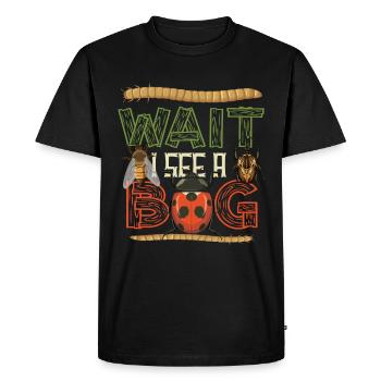 Attends, je vois un insecte - T-shirt Premium bio Homme - noir - Devant - Nico (187cm)