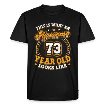 Voilà à quoi ressemble un grand homme de 73 ans. - T-shirt Premium bio Homme - noir - Devant - Nico (187cm)
