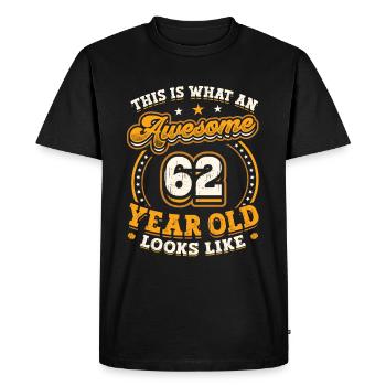 Voilà à quoi ressemble un grand homme de 62 ans. - T-shirt Premium bio Homme - noir - Devant - Nico (187cm)
