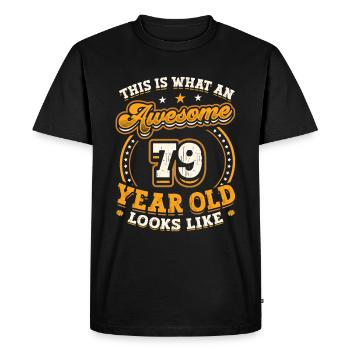This is what a great 79-year-old looks like. - Men's Premium Organic T-Shirt - black - Front - Nico (187cm)