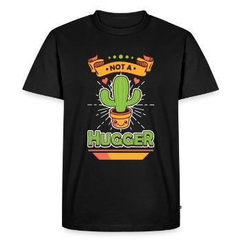 Pas de cactus câlins - T-shirt Premium bio Homme - noir - Devant - Nico (187cm)