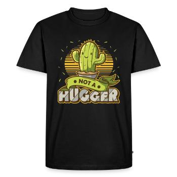 Pas de cactus câlins - T-shirt Premium bio Homme - noir - Devant - Nico (187cm)