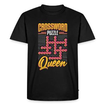 Mots croisés Queen Mots croisés Puzzle - T-shirt Premium bio Homme - noir - Devant - Nico (187cm)