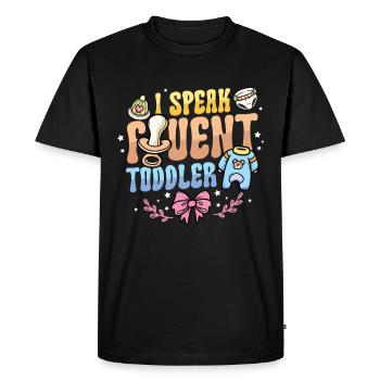 Je parle couramment Toddler - T-shirt Premium bio Homme - noir - Devant - Nico (187cm)