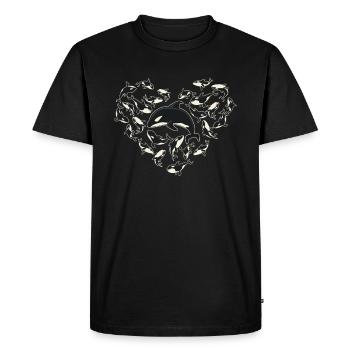 Whale lovers, orca.. - Men's Premium Organic T-Shirt - black - Front - Nico (187cm)