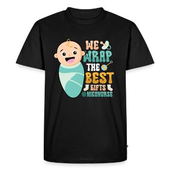 We wrap the best gifts - Men's Premium Organic T-Shirt - black - Front - Nico (187cm)