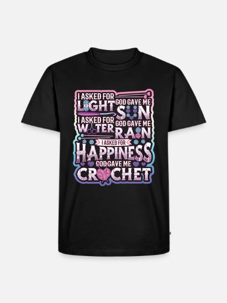 Crochet Lucky Yarns - Men's Premium Organic T-Shirt - black