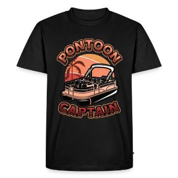 Pontoon boat, pontoon captain - Men's Premium Organic T-Shirt - black - Front - Nico (187cm)