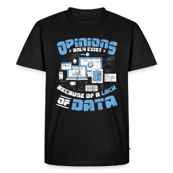 Opinions Data Shortage - Data Scientist Data - Men's Premium Organic T-Shirt - black - Front - Nico (187cm)