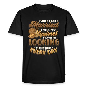Poor husband - Men's Premium Organic T-Shirt - black - Front - Nico (187cm)