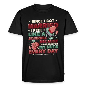 Poor husband - Men's Premium Organic T-Shirt - black - Front - Nico (187cm)
