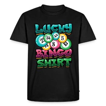 Bingo chanceux - T-shirt Premium bio Homme - noir - Devant - Nico (187cm)