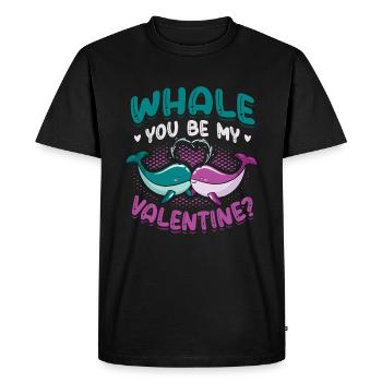 Whale You Be My Valentine Matching Couple - T-shirt Premium bio Homme - noir - Devant - Nico (187cm)