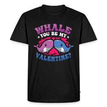 Whale You Be My Valentine Matching Couple - T-shirt Premium bio Homme - noir - Devant - Nico (187cm)