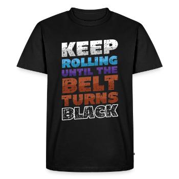 Continuez à tourner jusqu’à ce que la ceinture devienne noire, karaté - T-shirt Premium bio Homme - noir - Devant - Nico (187cm)