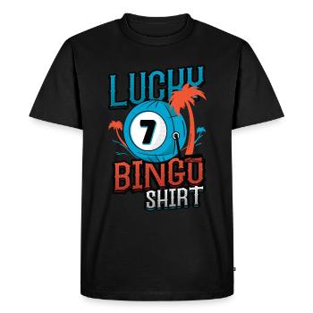Bingo chanceux - T-shirt Premium bio Homme - noir - Devant - Nico (187cm)