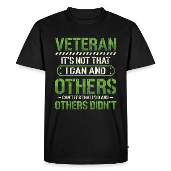 Fier des anciens combattants, reconnaissance, Journée des anciens combattants. - T-shirt Premium bio Homme - noir - Devant - Nico (187cm)