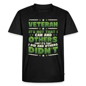 Veteran AppreciationPride in Veteran, Recognition, - Men's Premium Organic T-Shirt - black - Front - Nico (187cm)