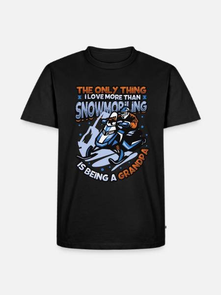Snowmobiling Grandpa Snowmobile - Men's Premium Organic T-Shirt - black