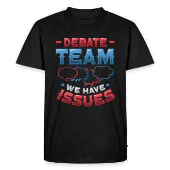 Équipe de débat, nous avons des problèmes - T-shirt Premium bio Homme - noir - Devant - Nico (187cm)