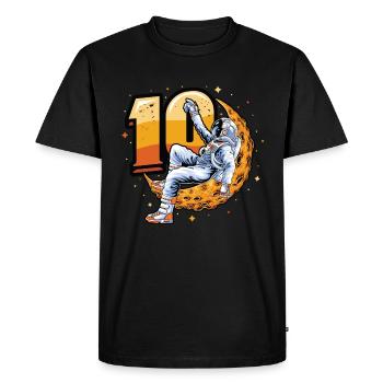 10e anniversaire, astronaute, décorations - T-shirt Premium bio Homme - noir - Devant - Nico (187cm)