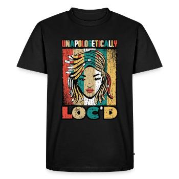 Unapologetically curly dreadlocks melanin black - Men's Premium Organic T-Shirt - black - Front - Nico (187cm)