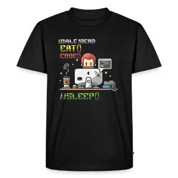 Programmer,Computer Programmer,Joke - Men's Premium Organic T-Shirt - black - Front - Nico (187cm)