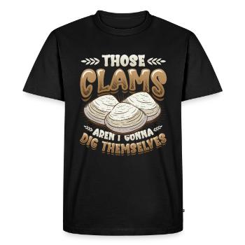 Ces coquilles ne se creusent pas d’elles-mêmes - T-shirt Premium bio Homme - noir - Devant - Nico (187cm)