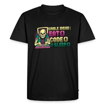 Programmer,Computer Programmer,Joke - Men's Premium Organic T-Shirt - black - Front - Nico (187cm)