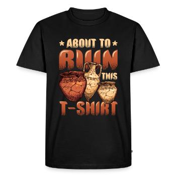 Pottery clay on ruining - Men's Premium Organic T-Shirt - black - Front - Nico (187cm)