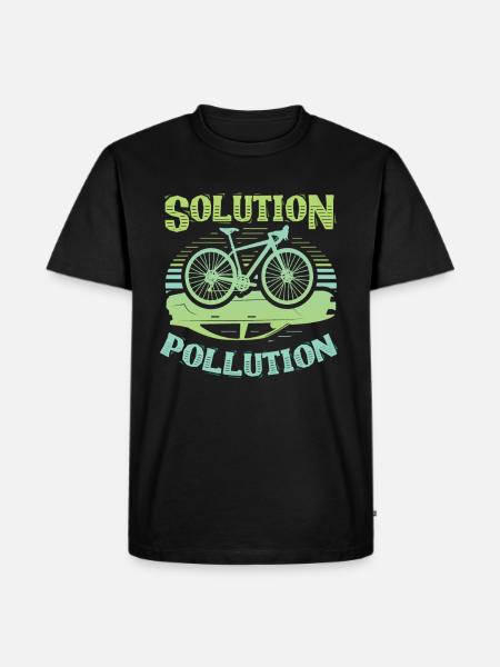 Polution Solution Environmental Protection Cycling - Men's Premium Organic T-Shirt - black