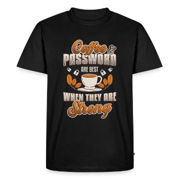 Tech Expert coffeecoffeecoffee, Mot de passe - T-shirt Premium bio Homme - noir - Devant - Nico (187cm)