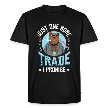 Plus qu’un seul échange que je promets - T-shirt Premium bio Homme - noir - Devant - Nico (187cm)
