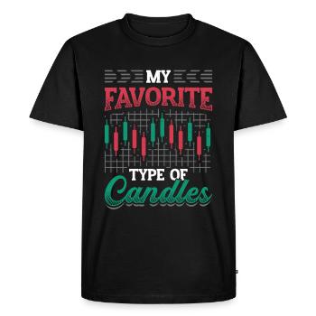 Trader boursierMon type de chandelier préféré, marché boursier - T-shirt Premium bio Homme - noir - Devant - Nico (187cm)
