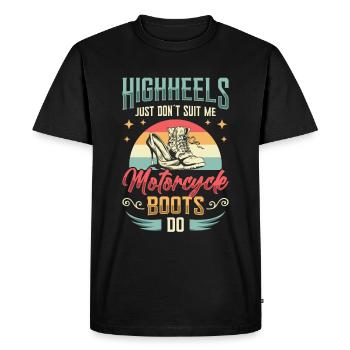 Sexy Moto Femmes, Bikerin - T-shirt Premium bio Homme - noir - Devant - Nico (187cm)