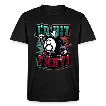 Id Hit That Pool Billiards - Men's Premium Organic T-Shirt - black - Front - Nico (187cm)