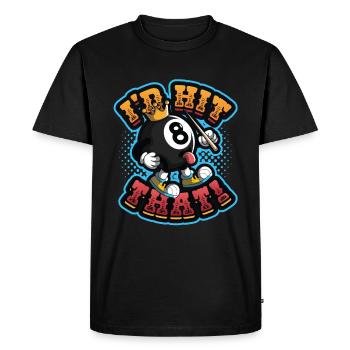 Id Hit That Pool Billiards - Men's Premium Organic T-Shirt - black - Front - Nico (187cm)