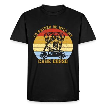 Chien de jeu - T-shirt Premium bio Homme - noir - Devant - Nico (187cm)